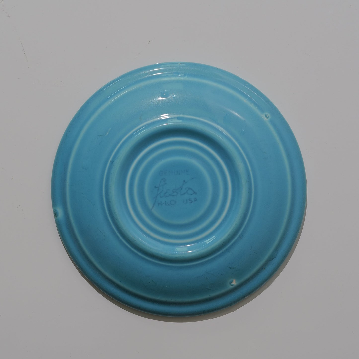 Vintage Fiesta Turquoise Saucer Plate