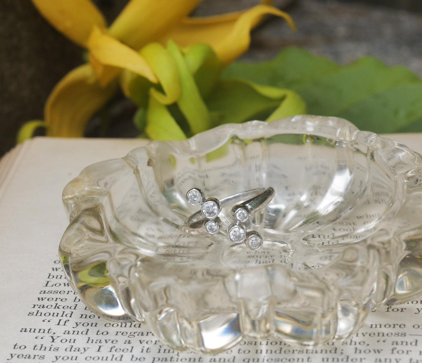 Diamond and 10K White Gold Ring