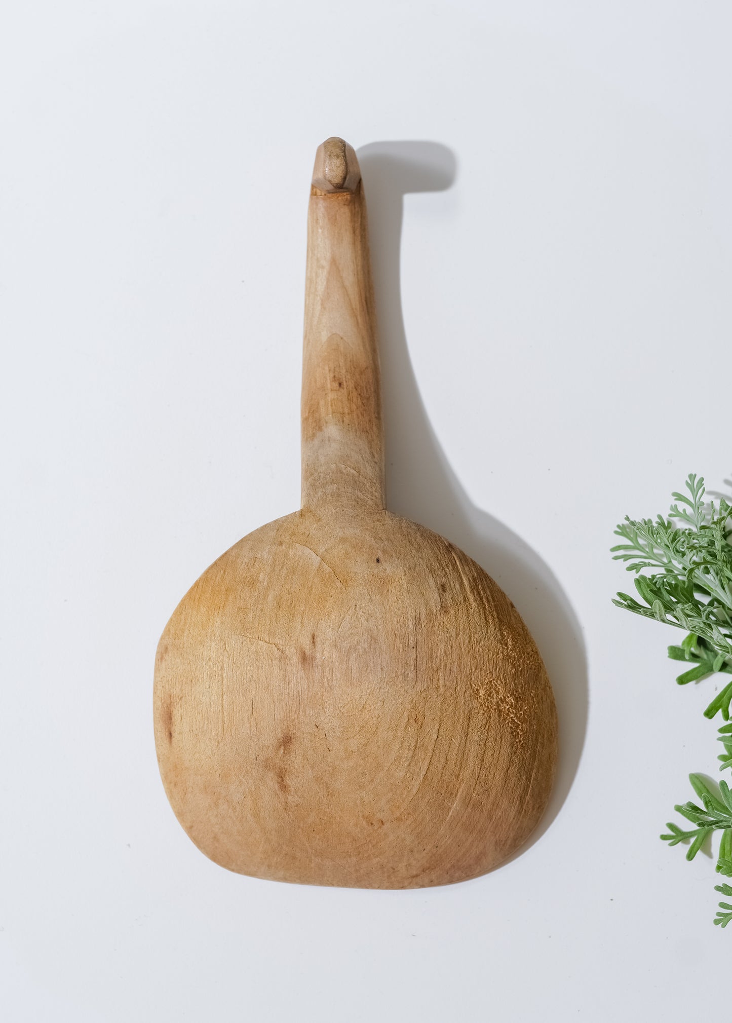 Primitive Hand Carved Wood Butter Spoon