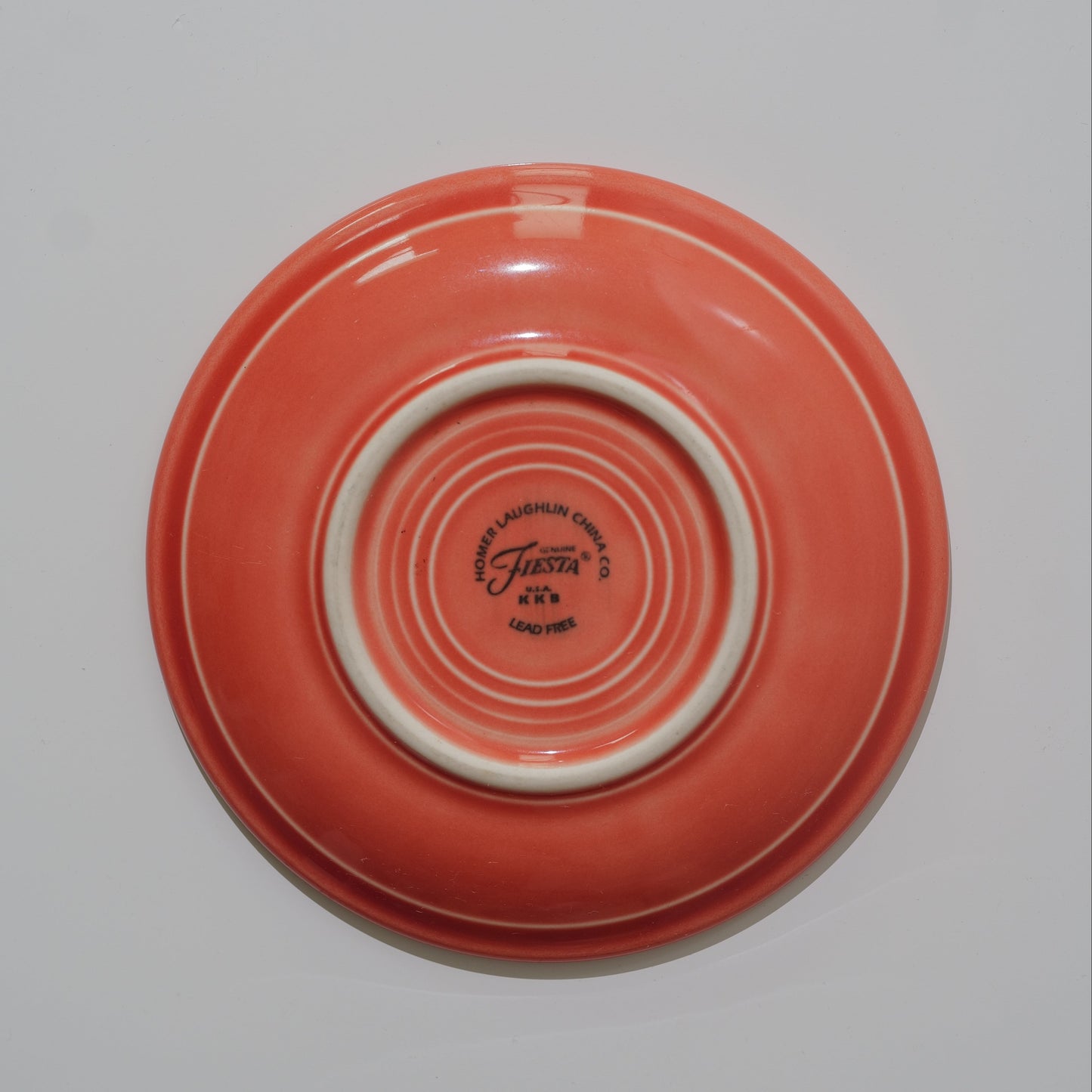 Vintage Fiesta Persimmon Saucer Plates