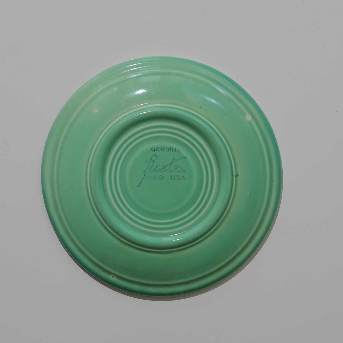 Vintage Fiesta Original Green Saucer Plate