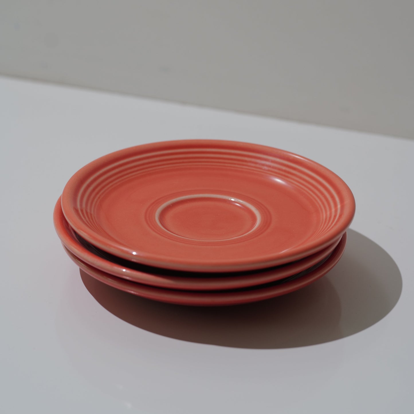 Vintage Fiesta Persimmon Saucer Plates