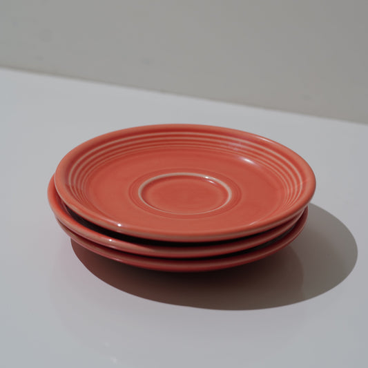 Vintage Fiesta Persimmon Saucer Plates
