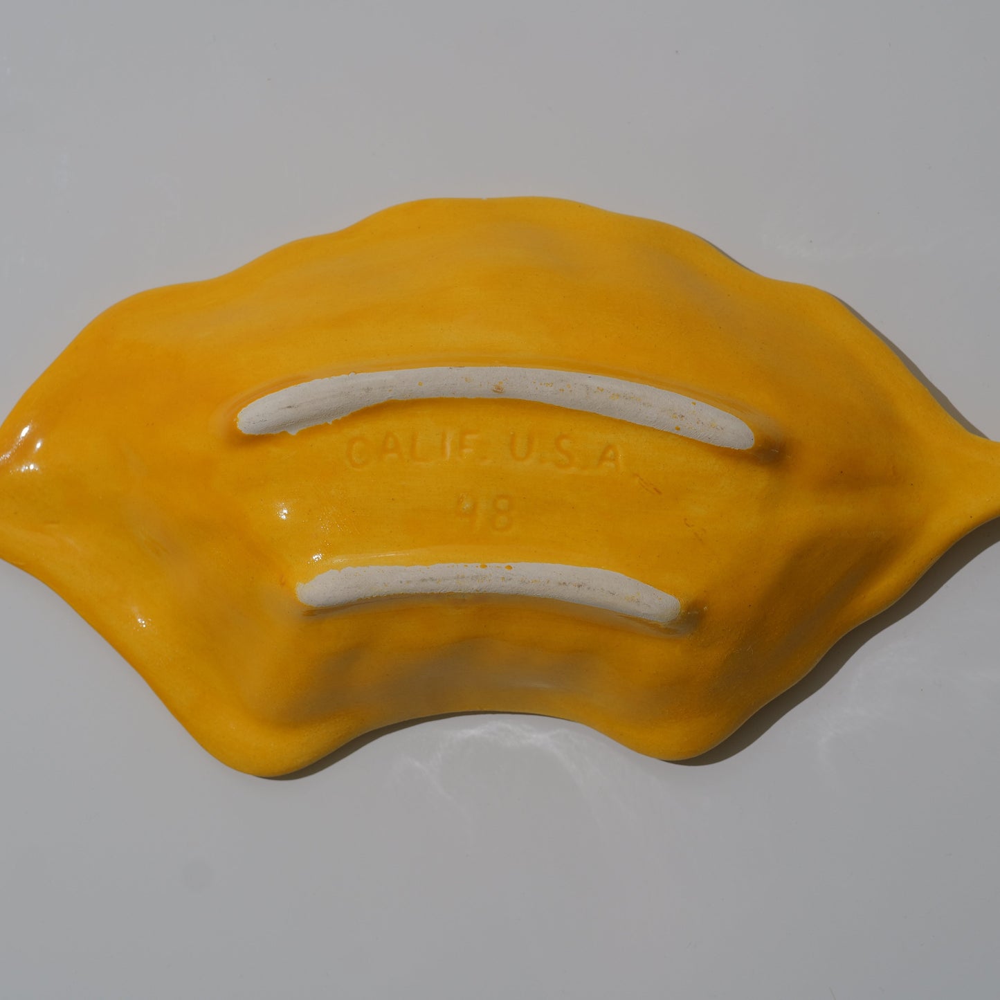 1950s Yellow California Leaf Dishes