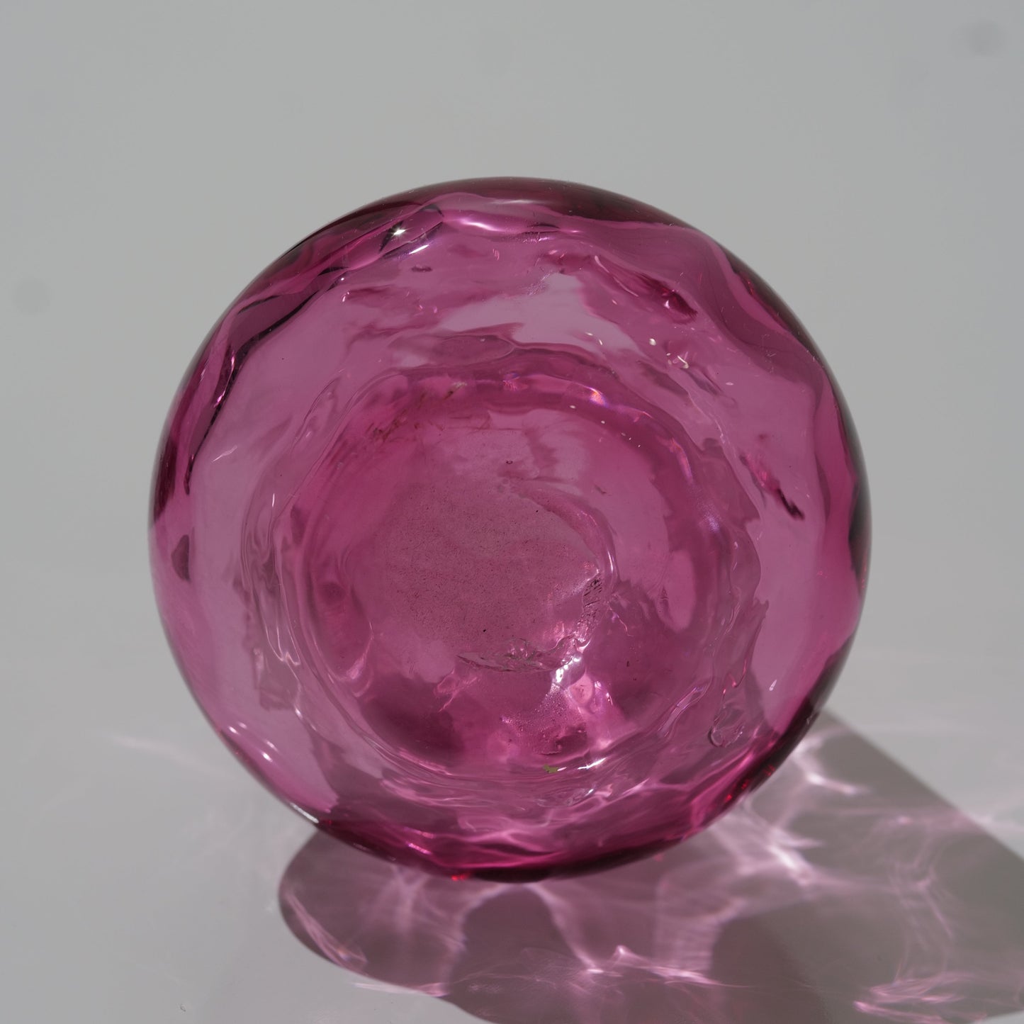 Handblown Cranberry Glass Small Vase or Cruet