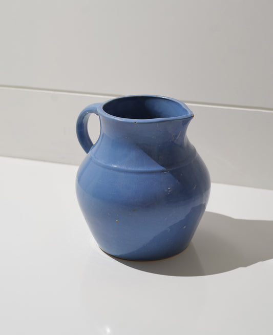 Antique Blue Pitcher for Floral Arrangements or Serving