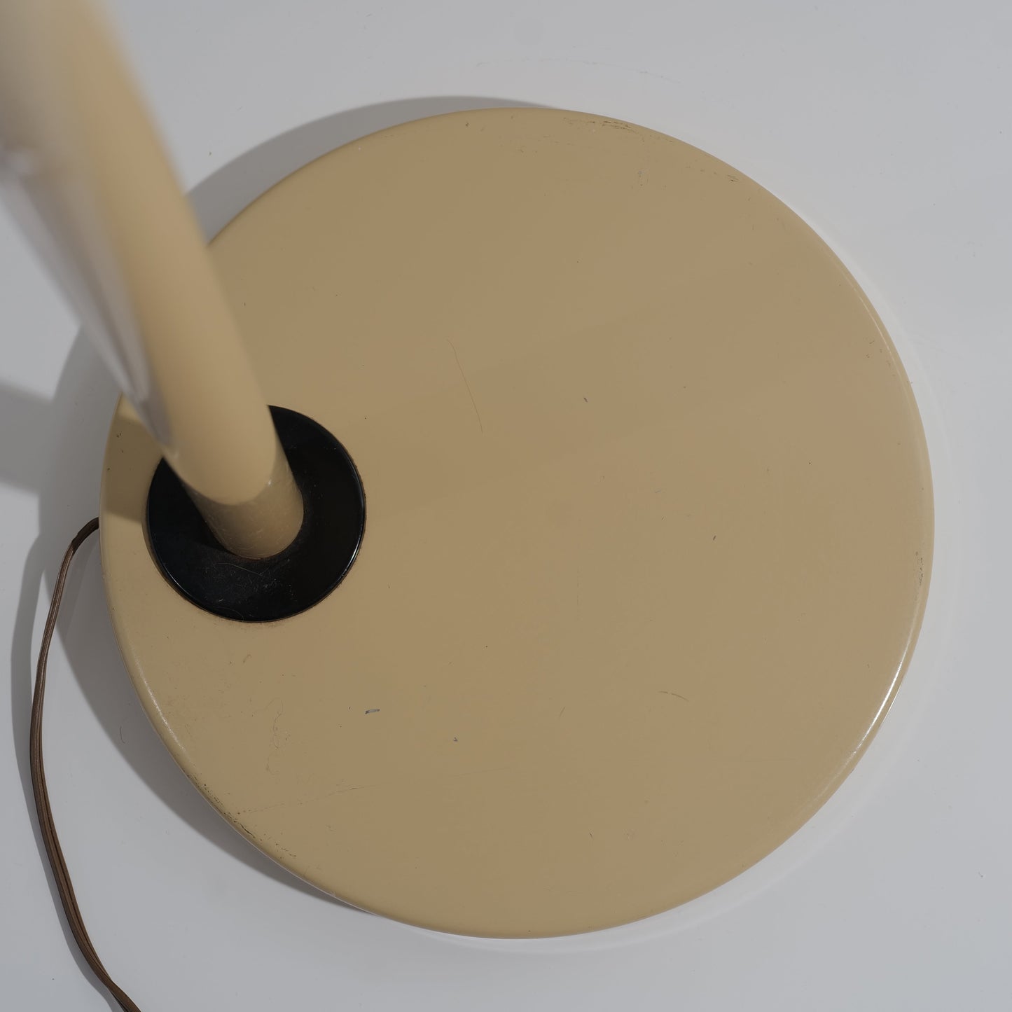Original Midcentury Modern Gooseneck Floor Lamp Matte Tan Color