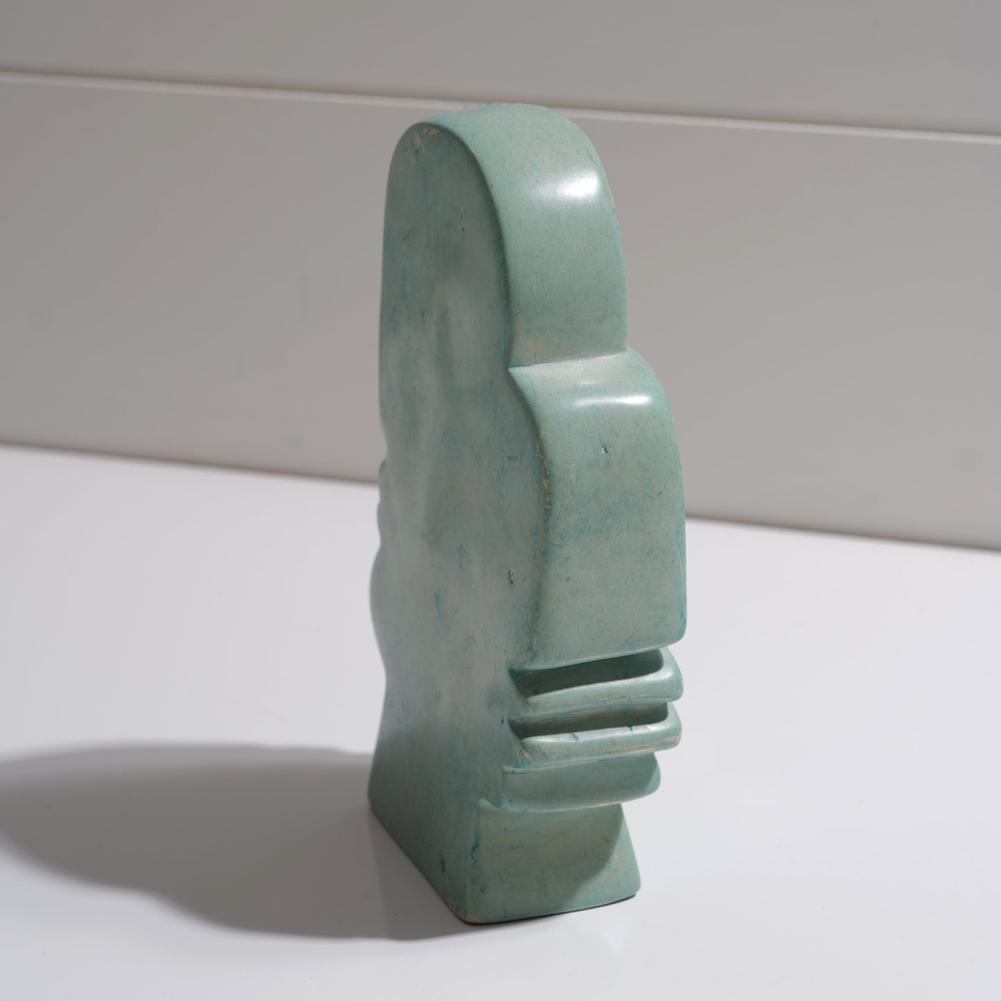 Soapstone Two Faces Sculpture