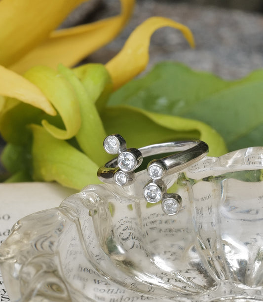 Diamond and 10K White Gold Ring