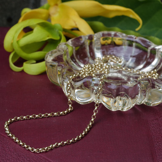 Vintage 14k Rolo Link Chain