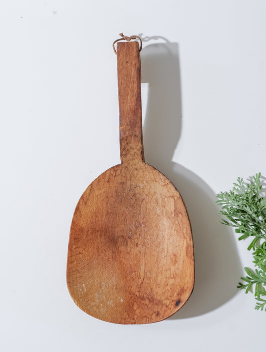 Primitive Hand Carved Wood Butter Spoon