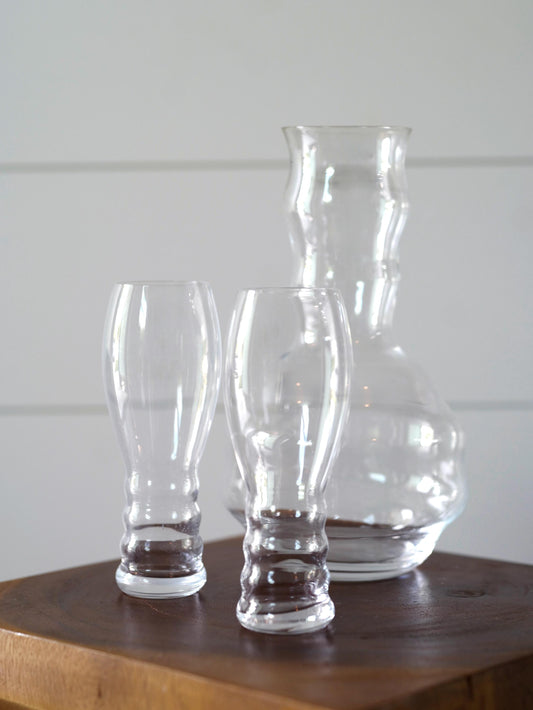 Reidel Swirl Crystal Decanter and Glassware set circa 1980s